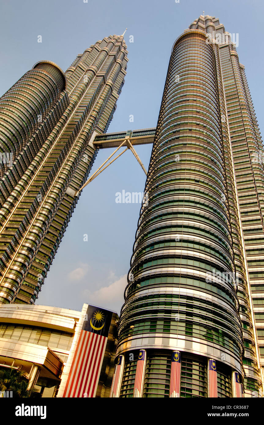 Les Tours Petronas, Kuala Lumpur, Malaisie, en Asie du sud-est Banque D'Images