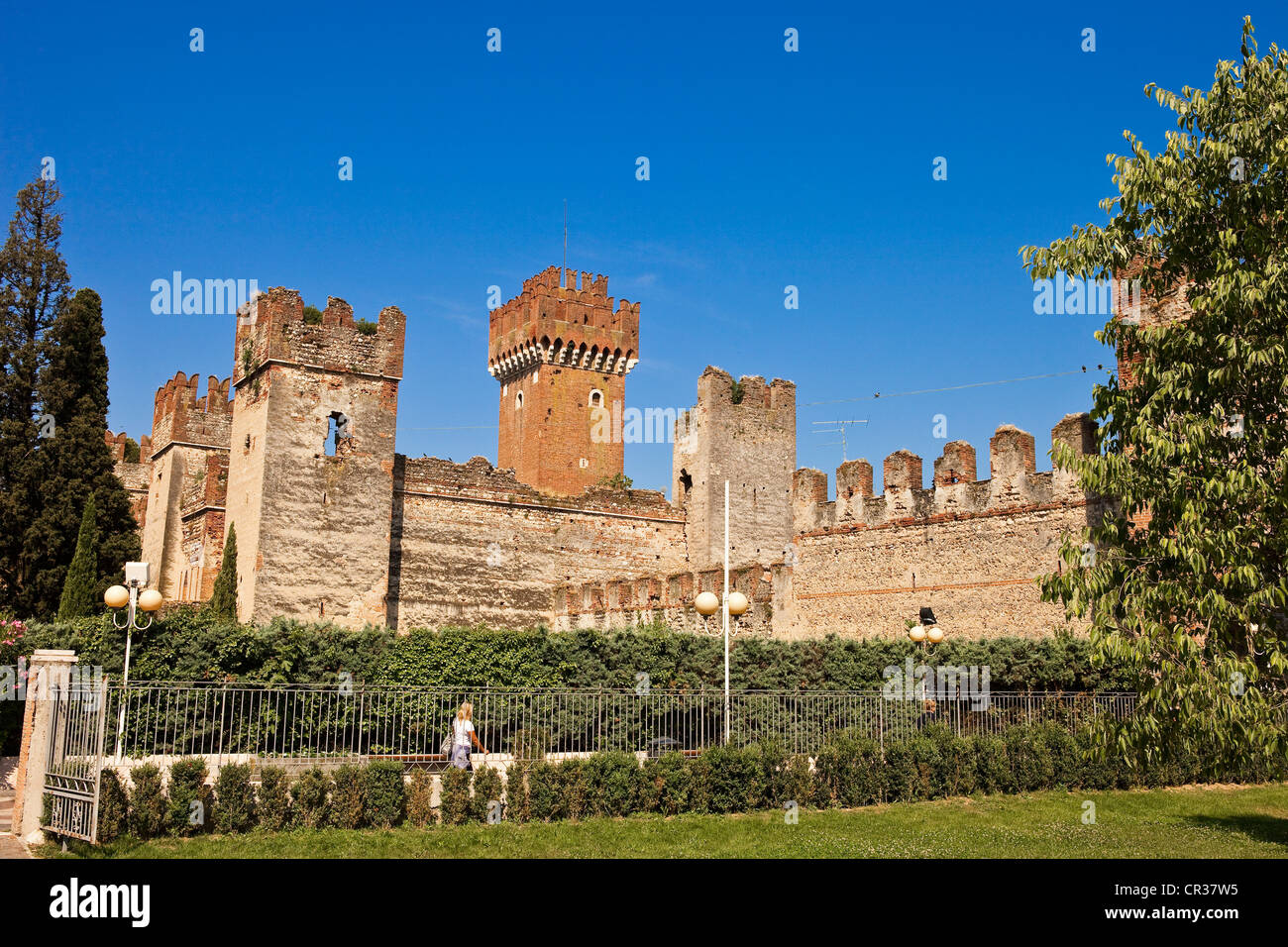 Italie, Vénétie, province de Vérone, Lac de Garde, le Garda Village Banque D'Images