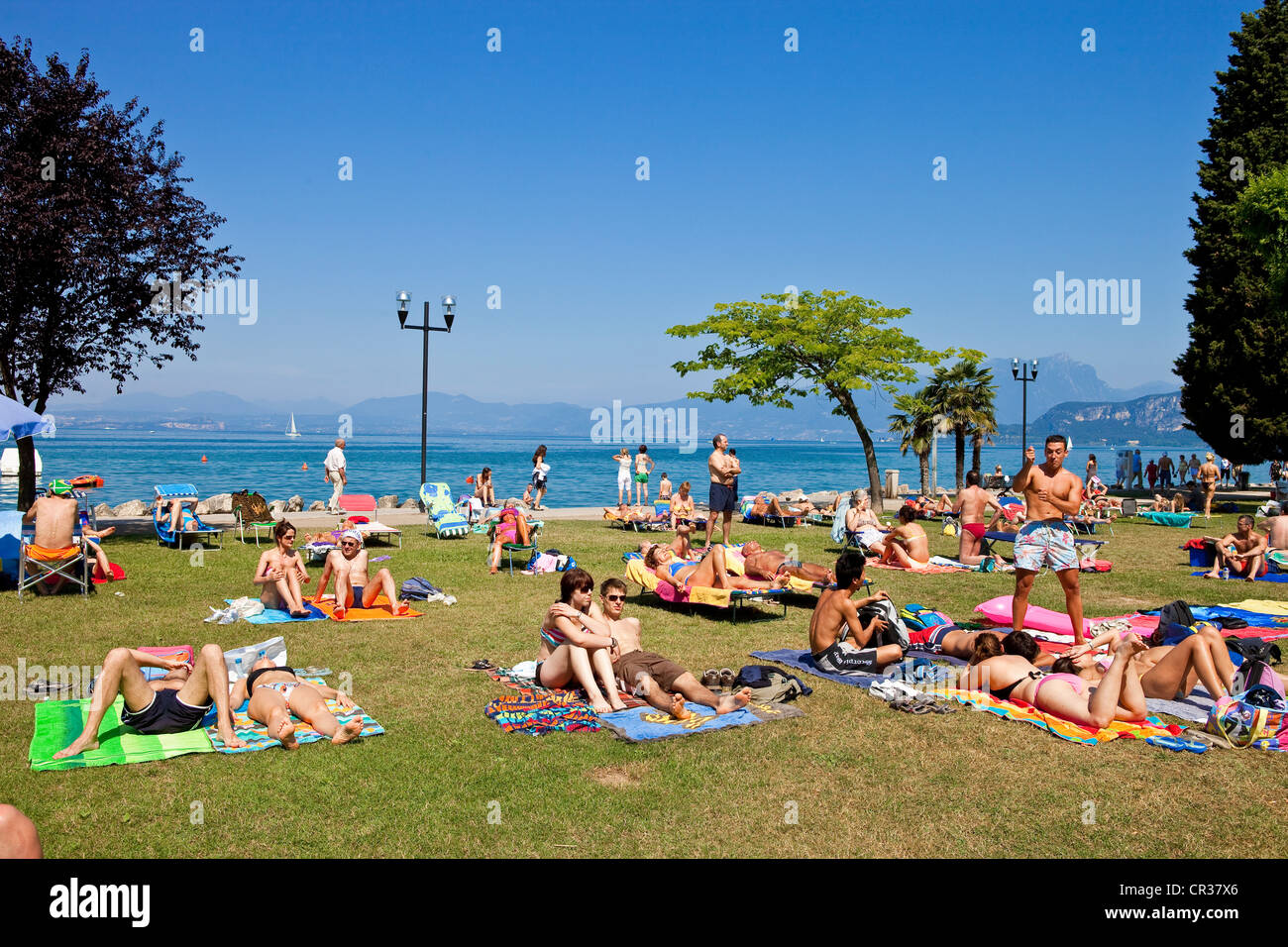 Italie, Vénétie, Lake Garda, Lazise Banque D'Images