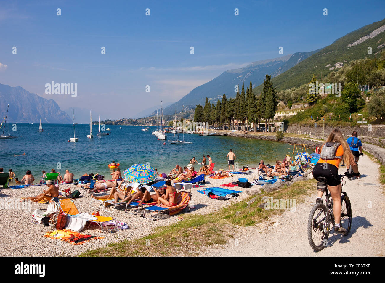 Italie, Vénétie, le lac de Garde, Malcesine Banque D'Images