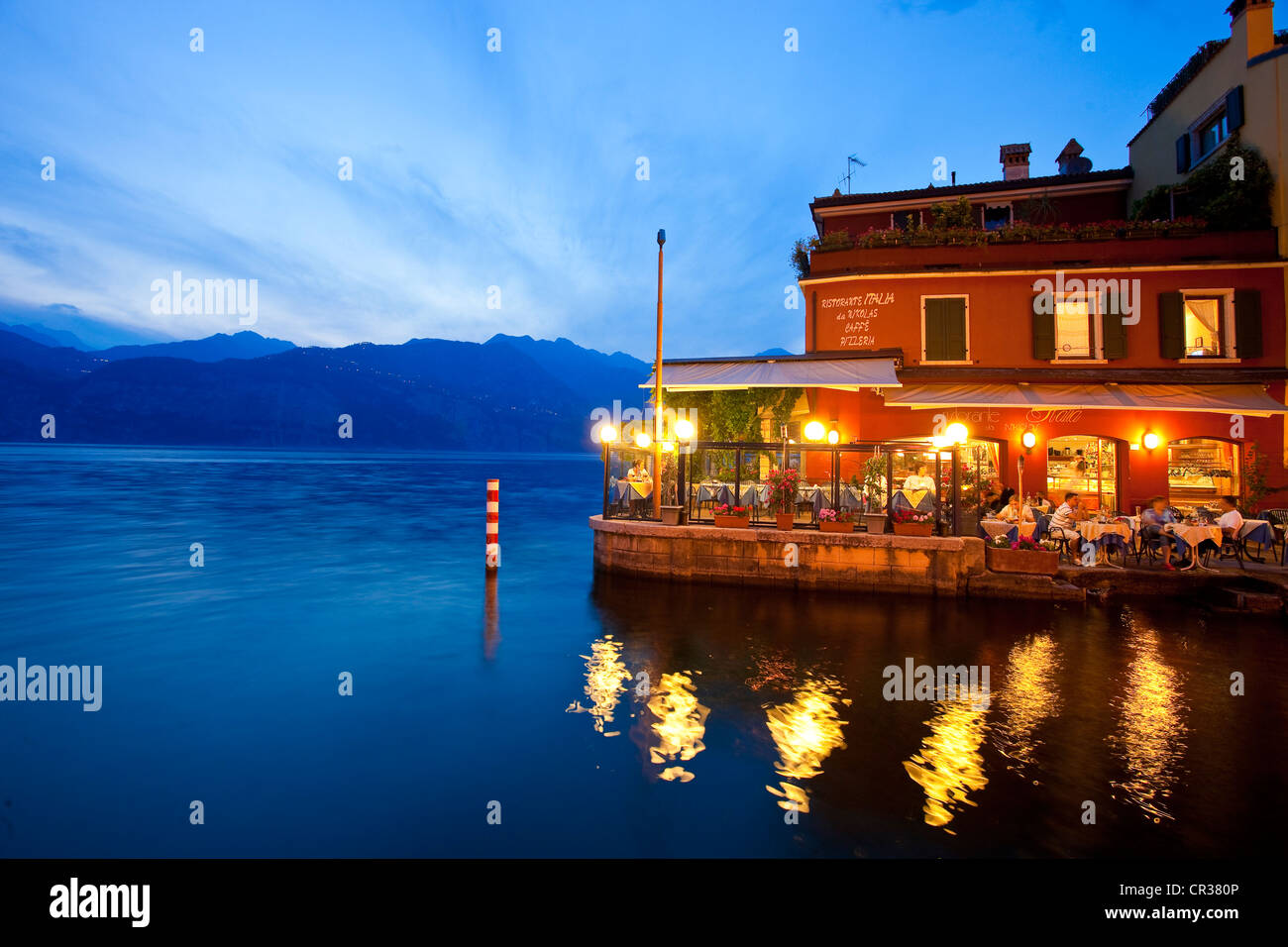 Italie, Vénétie, le lac de Garde, Malcesine Banque D'Images