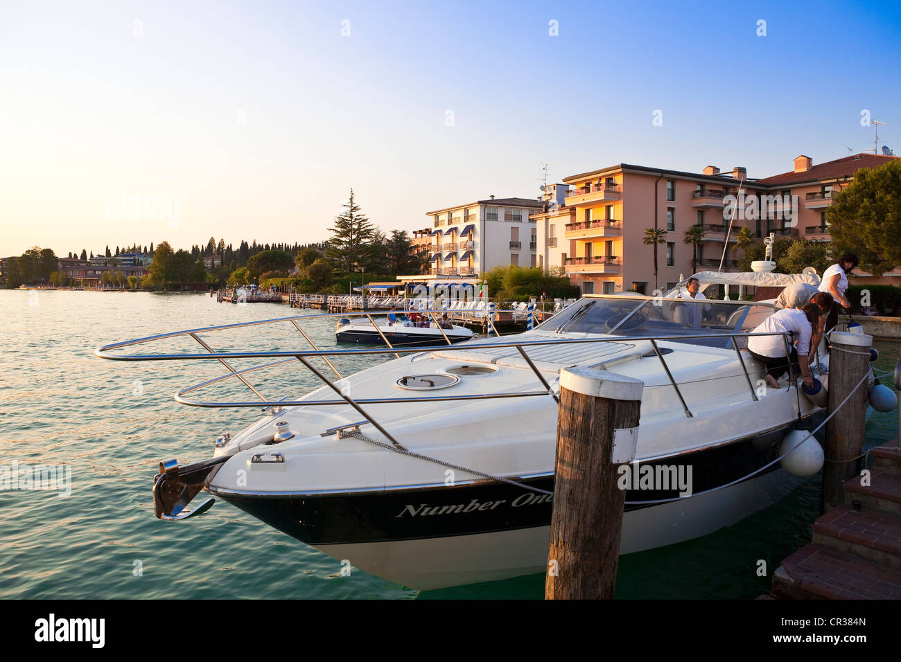 L'Italie, la Lombardie, le lac de Garde Sirmione Banque D'Images