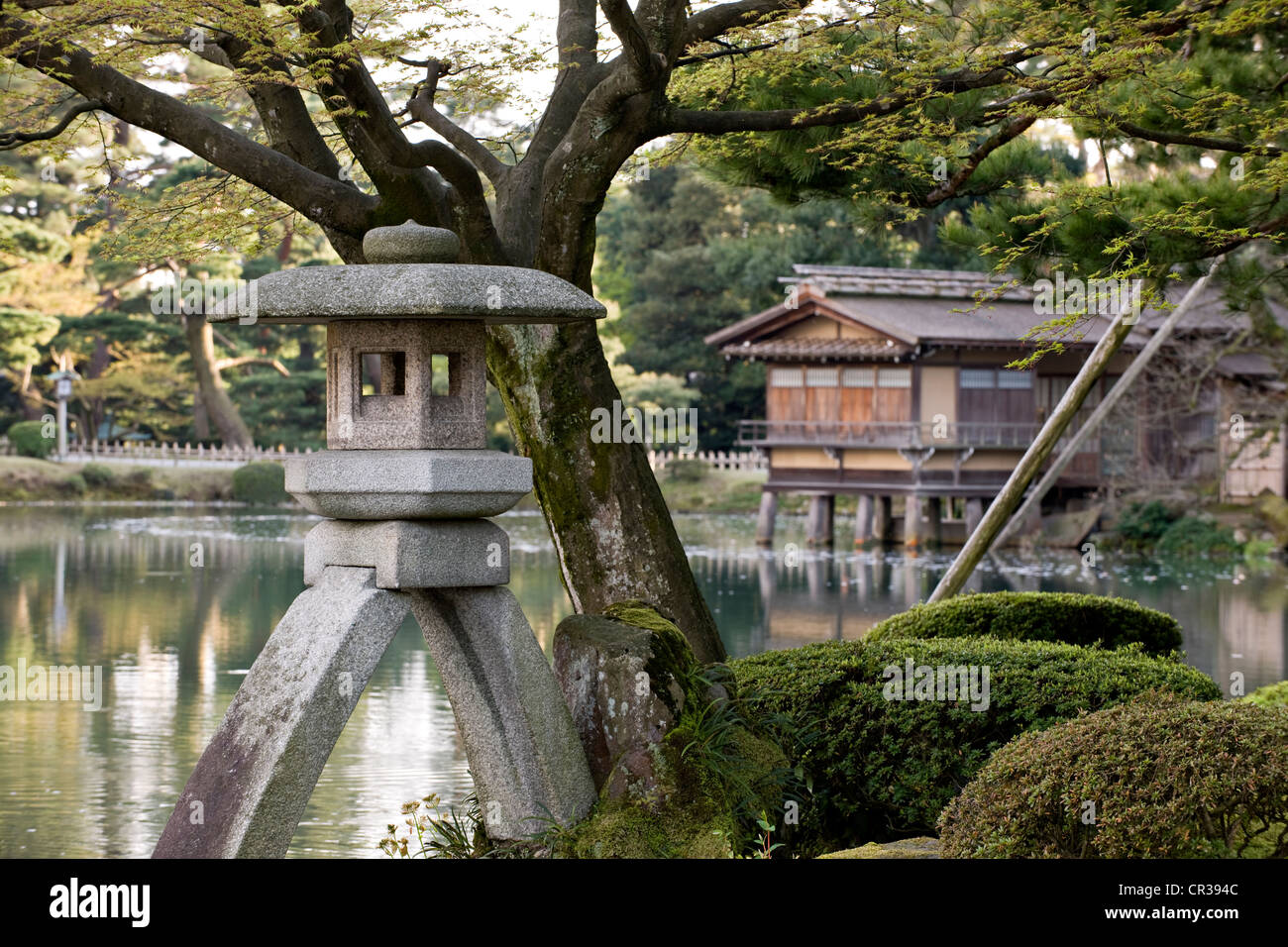 Le Japon, l'île de Honshu, région de Chubu, Kanazawa, Kenroku En Garden Banque D'Images