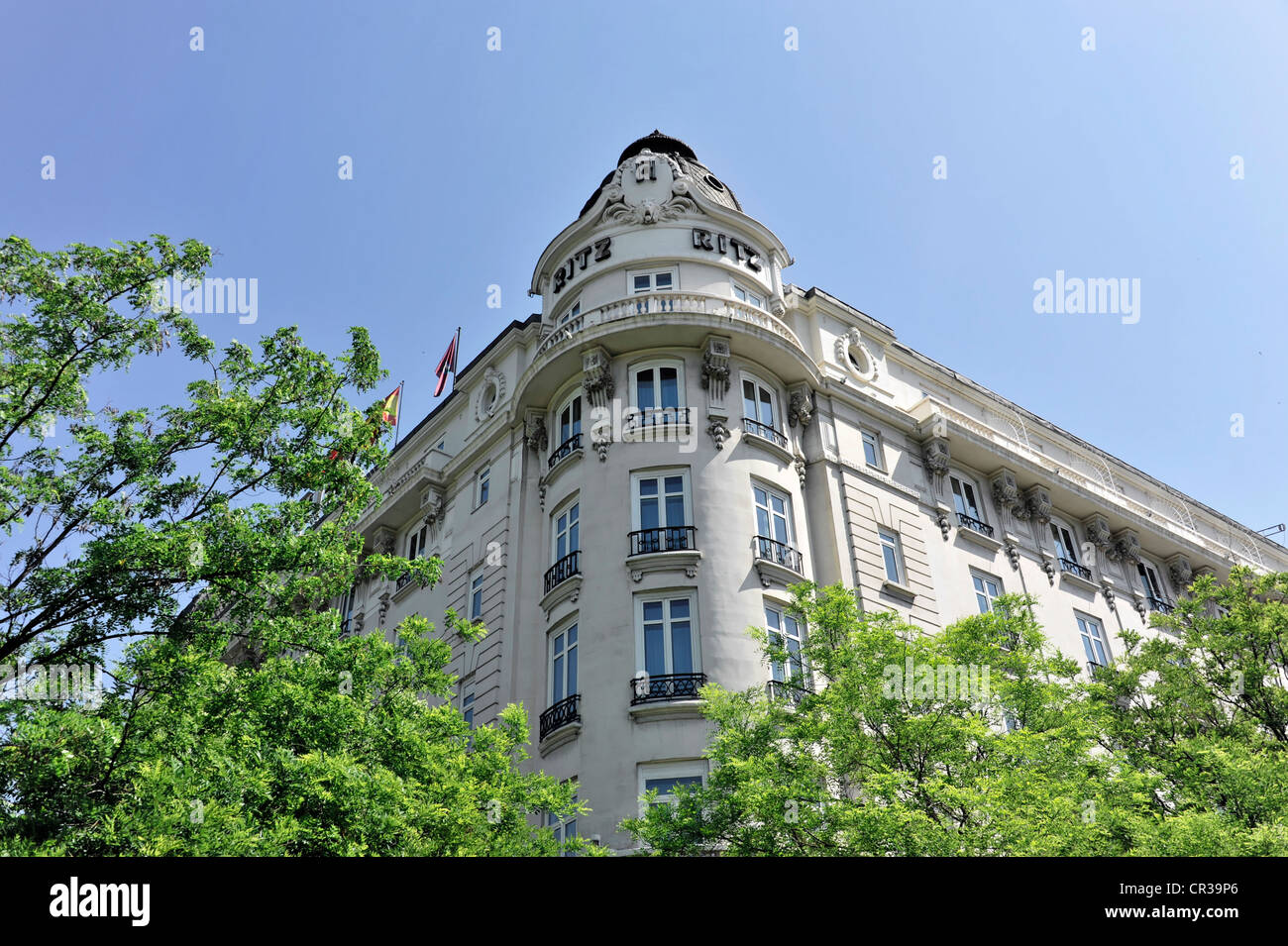 Hôtel Ritz dans la vieille ville de Madrid, Espagne, Europe Banque D'Images