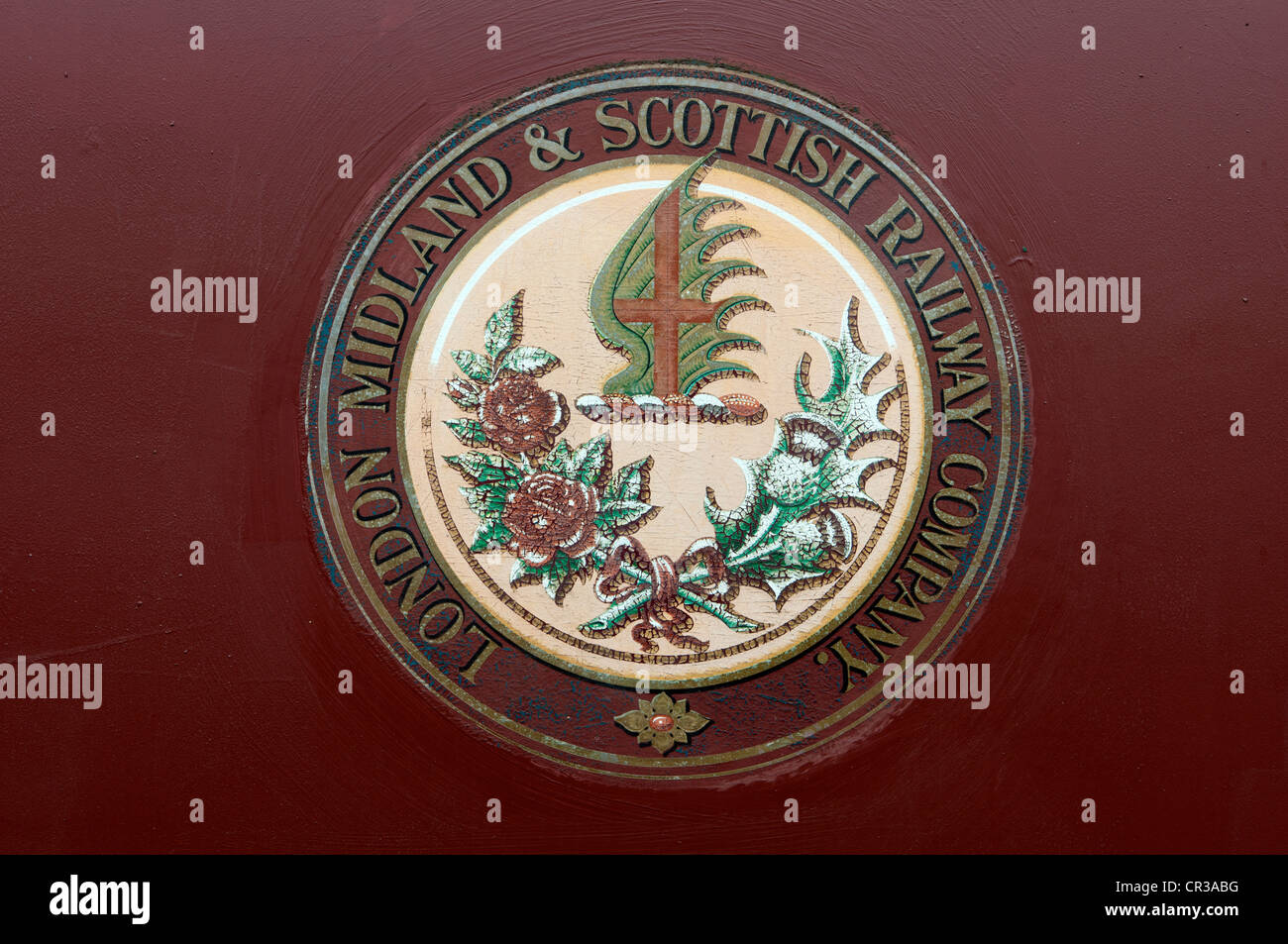 London Midland et Scottish Railway Company d'un insigne. Banque D'Images