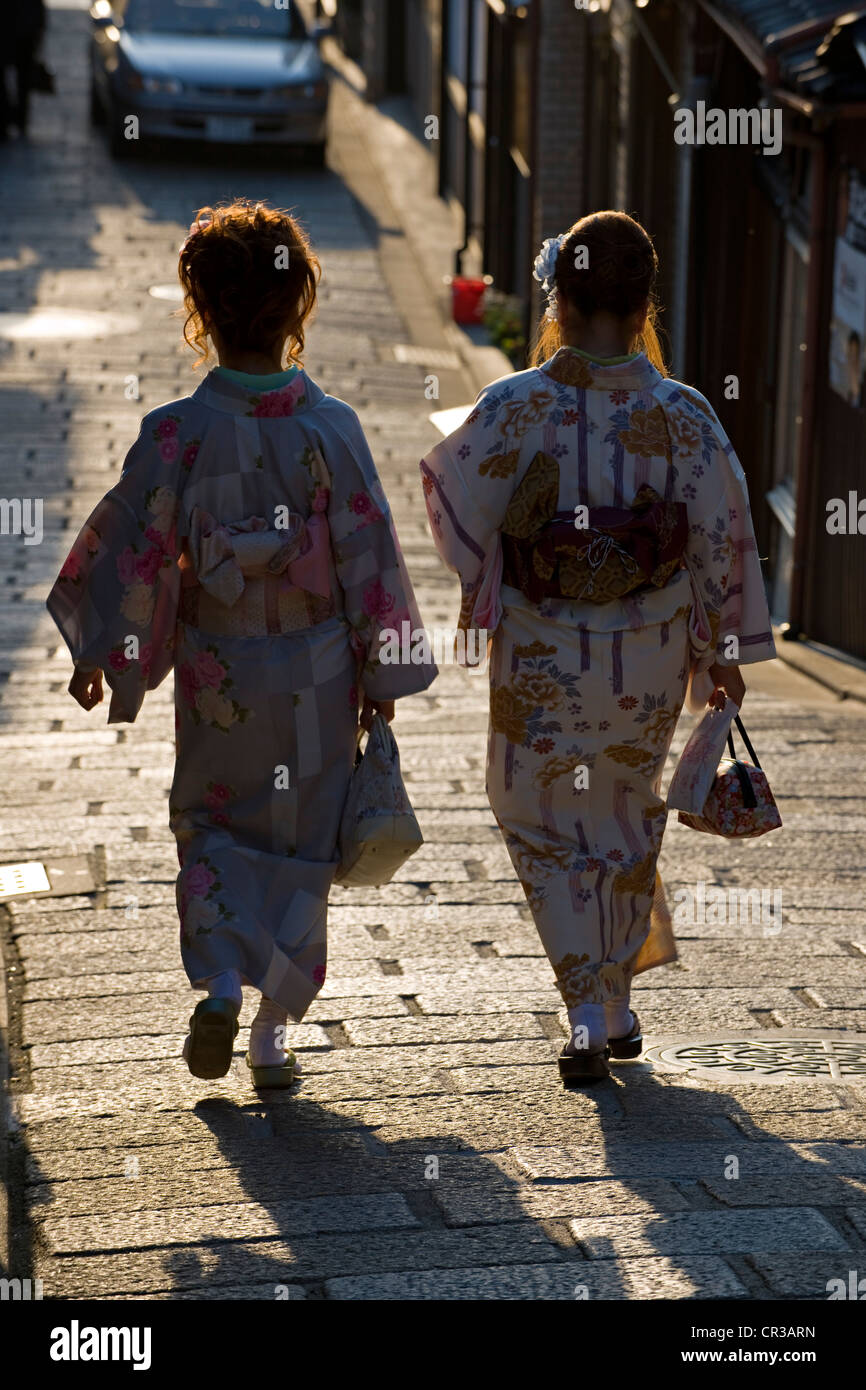 Le Japon, l'île de Honshu, la région de Kinki, ville de Kyoto, dans le quartier de Temple Kiyomizu Dera Banque D'Images
