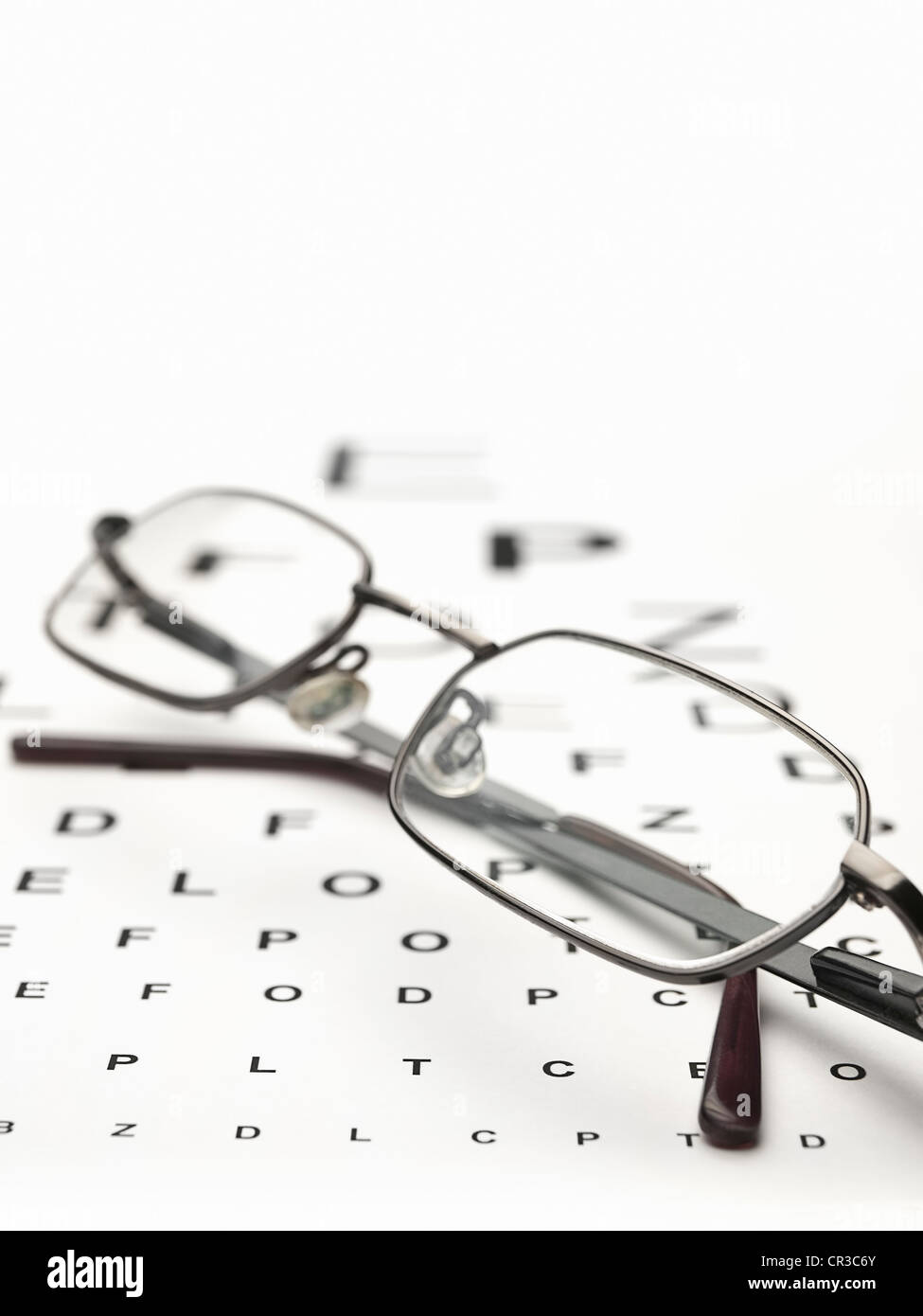 Verres sur l'oeil graphique de test ,pour,les soins,test de vision à distance thèmes Banque D'Images