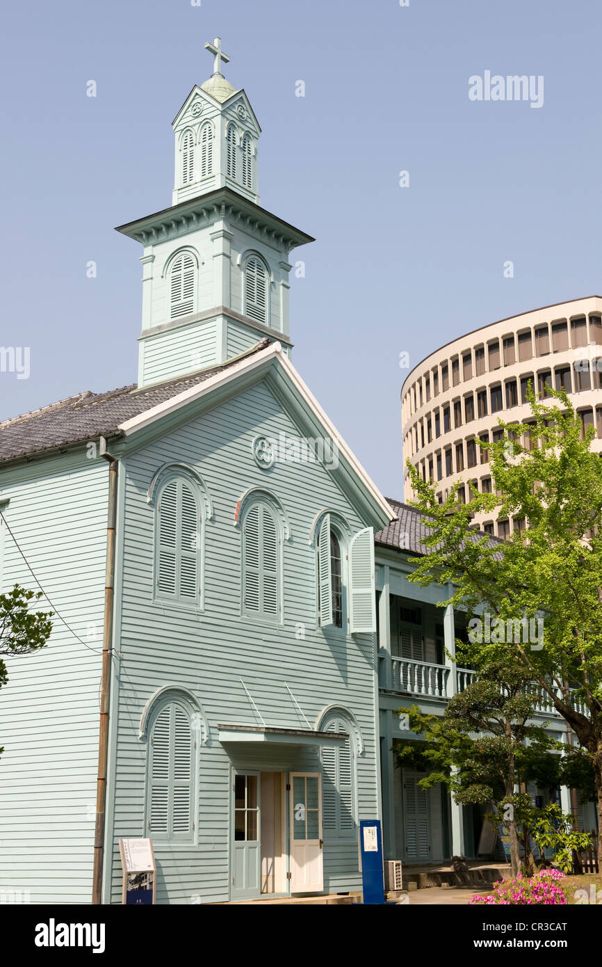 Le Japon, l'île de Kyushu, la région de Kyushu, Nagasaki, Dejima, une île artificielle dans la baie de Nagasaki, lieu d'échanges entre les Banque D'Images