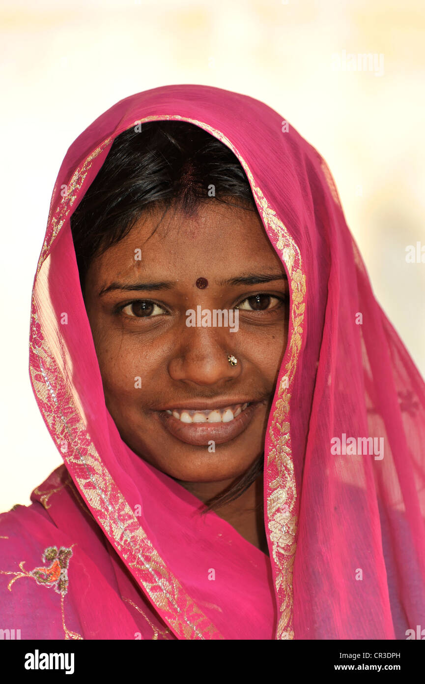 Femme indienne, Jaipur, Rajasthan, Inde, Asie Banque D'Images