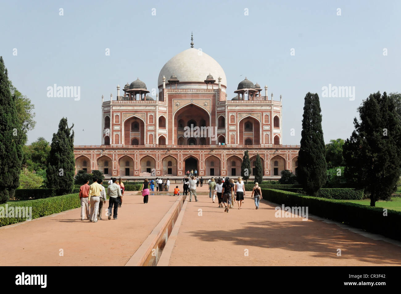 Vue partielle, Tombe de Humayun, Delhi, Inde du nord, l'Asie Banque D'Images