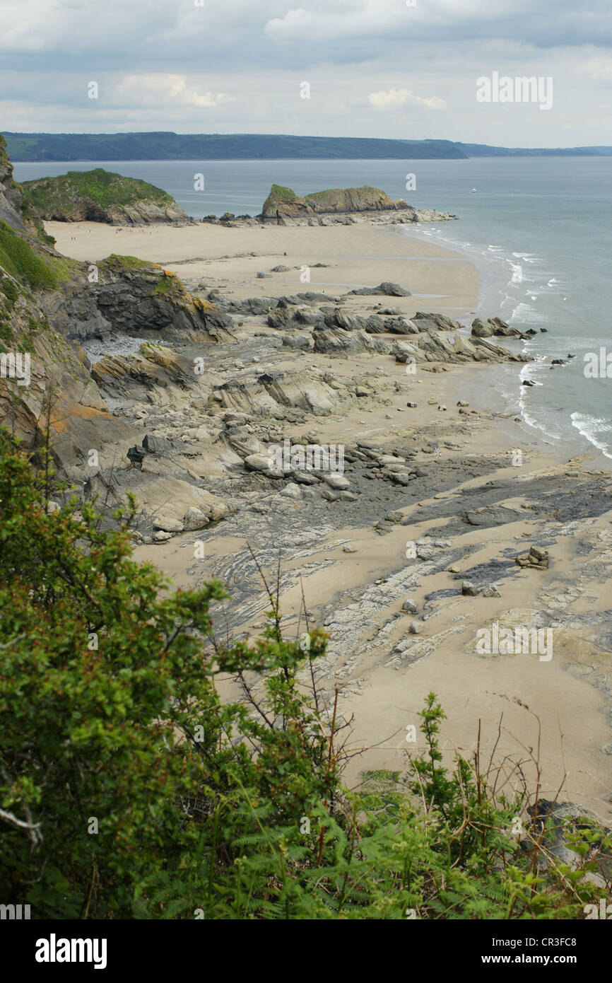 Sentier littoral gallois Banque D'Images