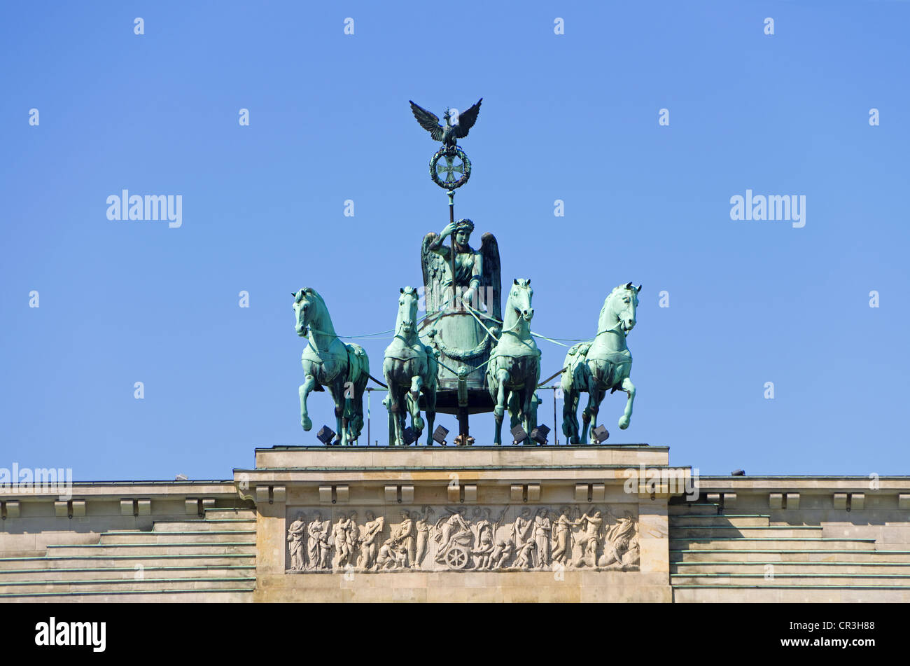 Quadriga, Porte de Brandebourg, Berlin, Germany, Europe Banque D'Images