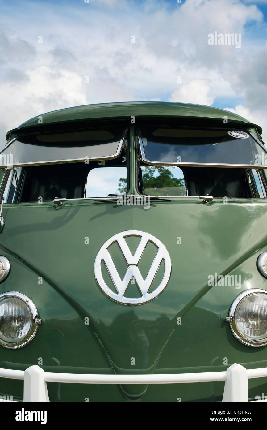 Volkswagen VW camper van, écran divisé Banque D'Images
