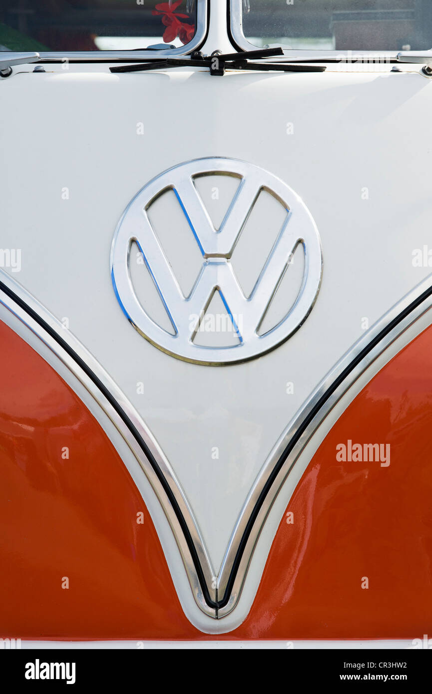 Volkswagen VW camper van, écran divisé Banque D'Images