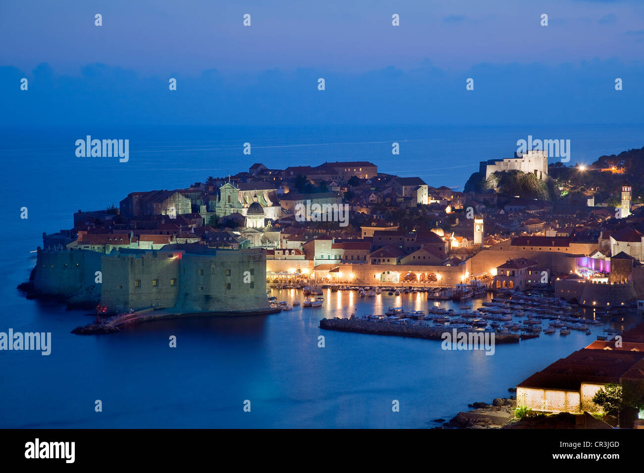 La Croatie, Kvarner, île de la côte dalmate, Dubrovnik, centre historique, patrimoine mondial de l'UNESCO Banque D'Images