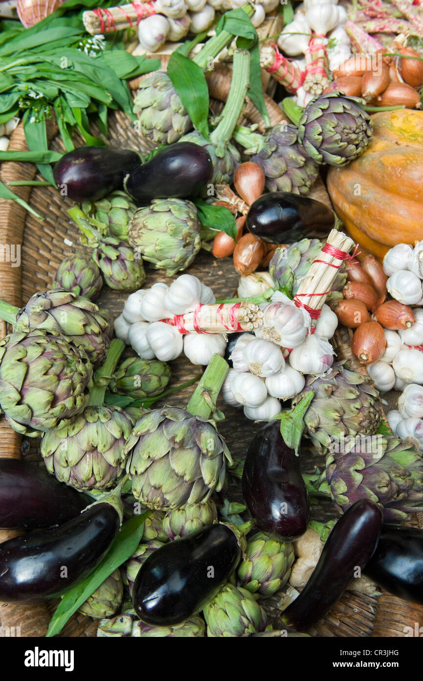 Panier de légumes Banque D'Images