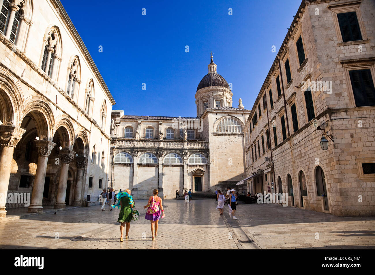 La Croatie, Kvarner, île de la côte dalmate, Dubrovnik, centre historique, patrimoine mondial de l'UNESCO Banque D'Images