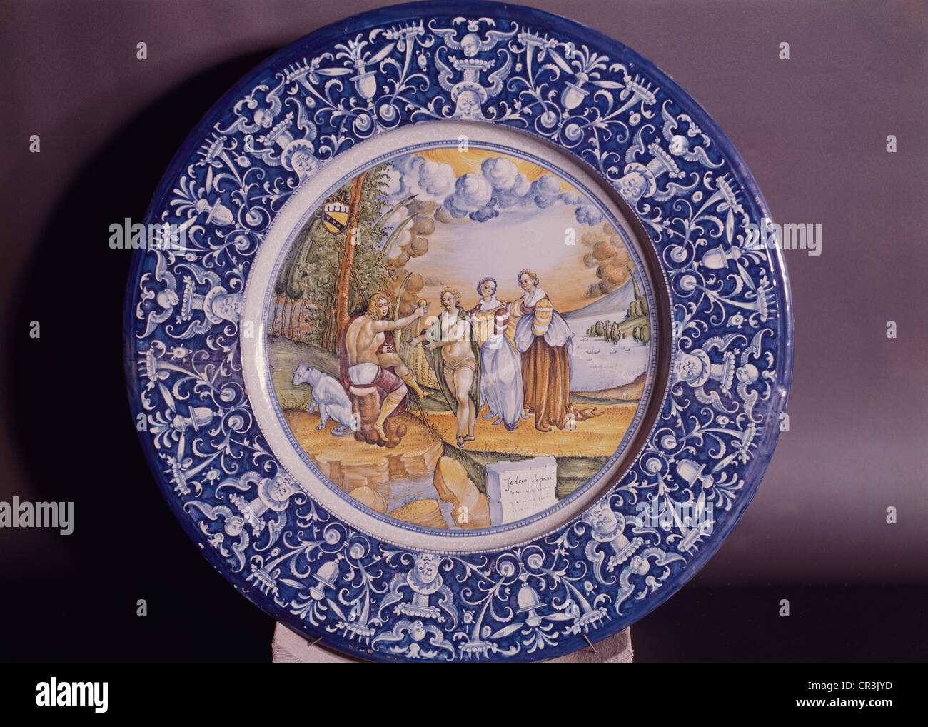 Paris, fils de Priam de Troy, figure mythique grecque, « le jugement de Paris », plaque, Victoria und Albert Museum, Londres, Banque D'Images