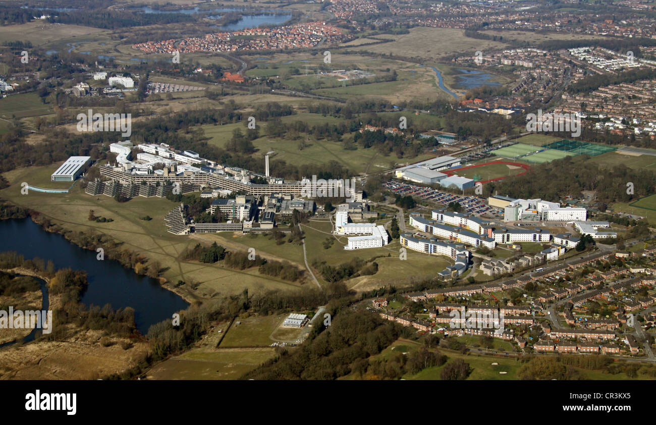 Vue aérienne de l'Université d'East Anglia, Norwich Banque D'Images