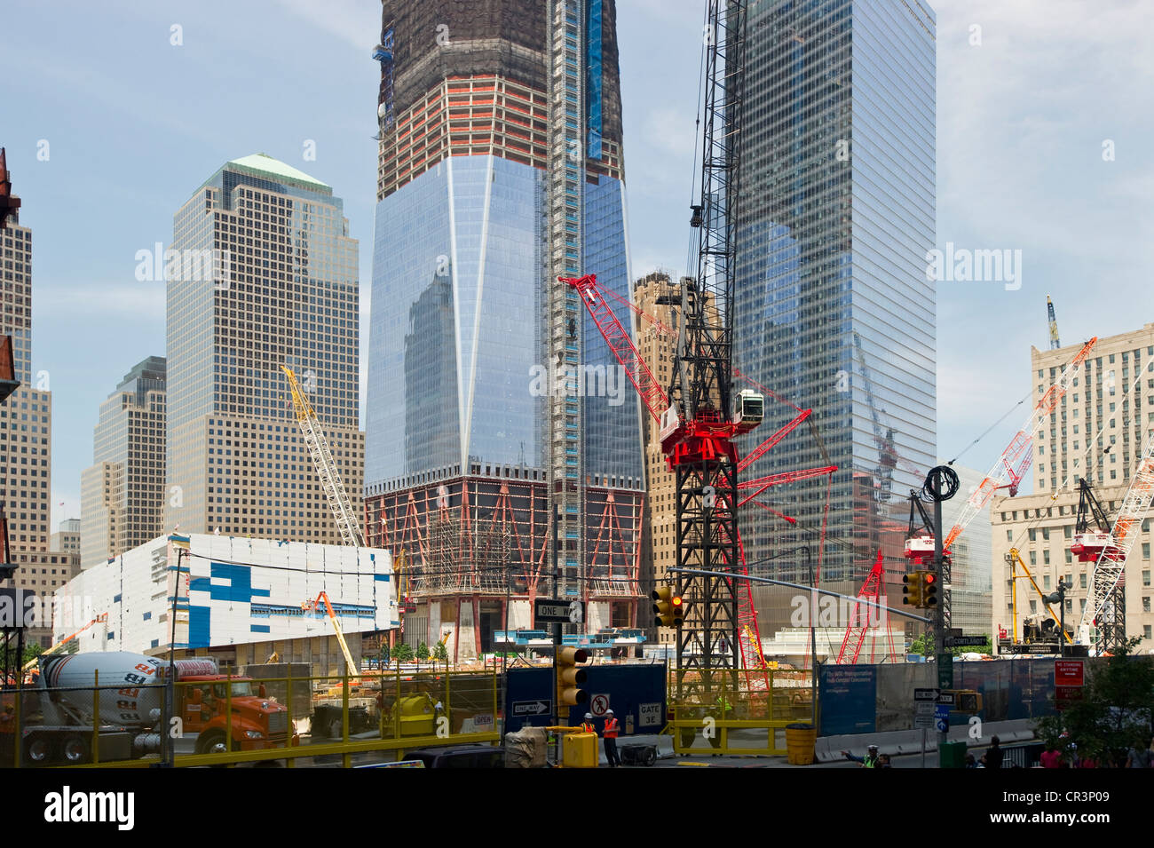 Site de construction au Ground Zero, juin 2011, Manhattan, New York, USA, Amérique Latine Banque D'Images
