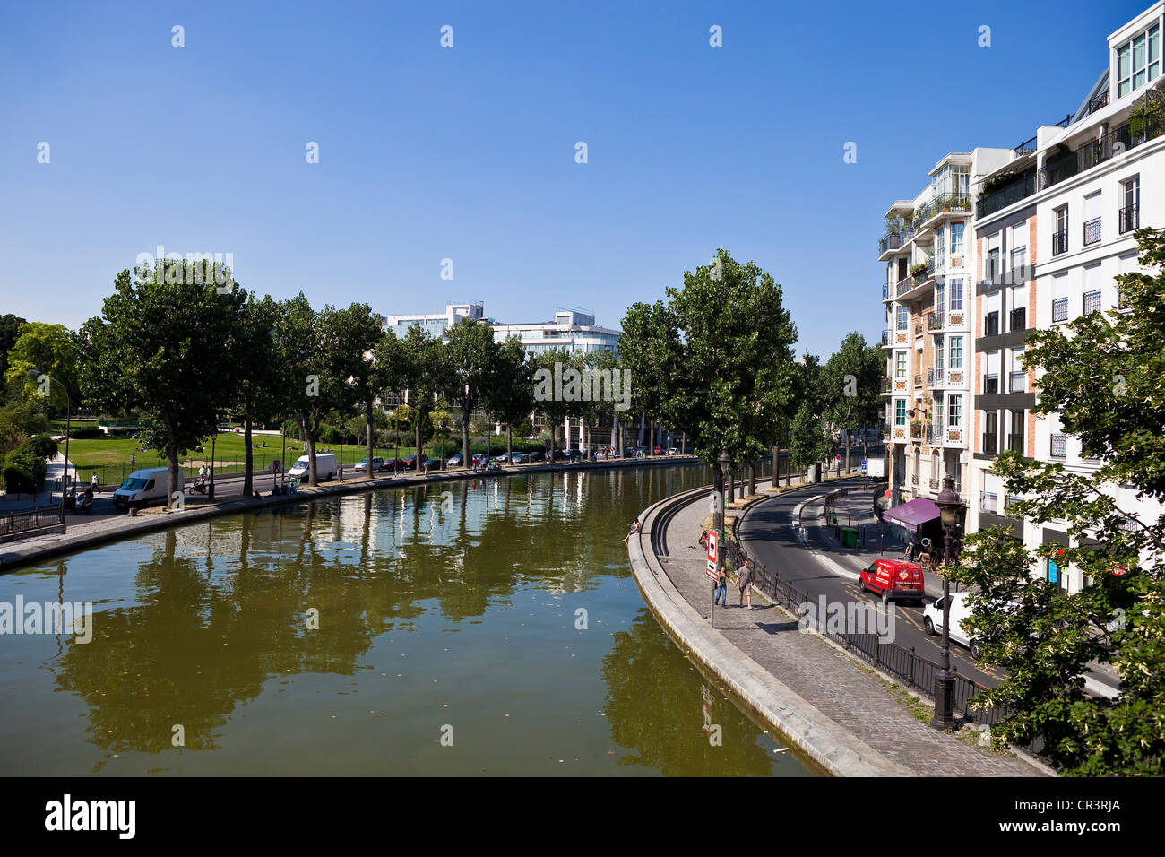 France, Paris, Canal Saint Martin Banque D'Images
