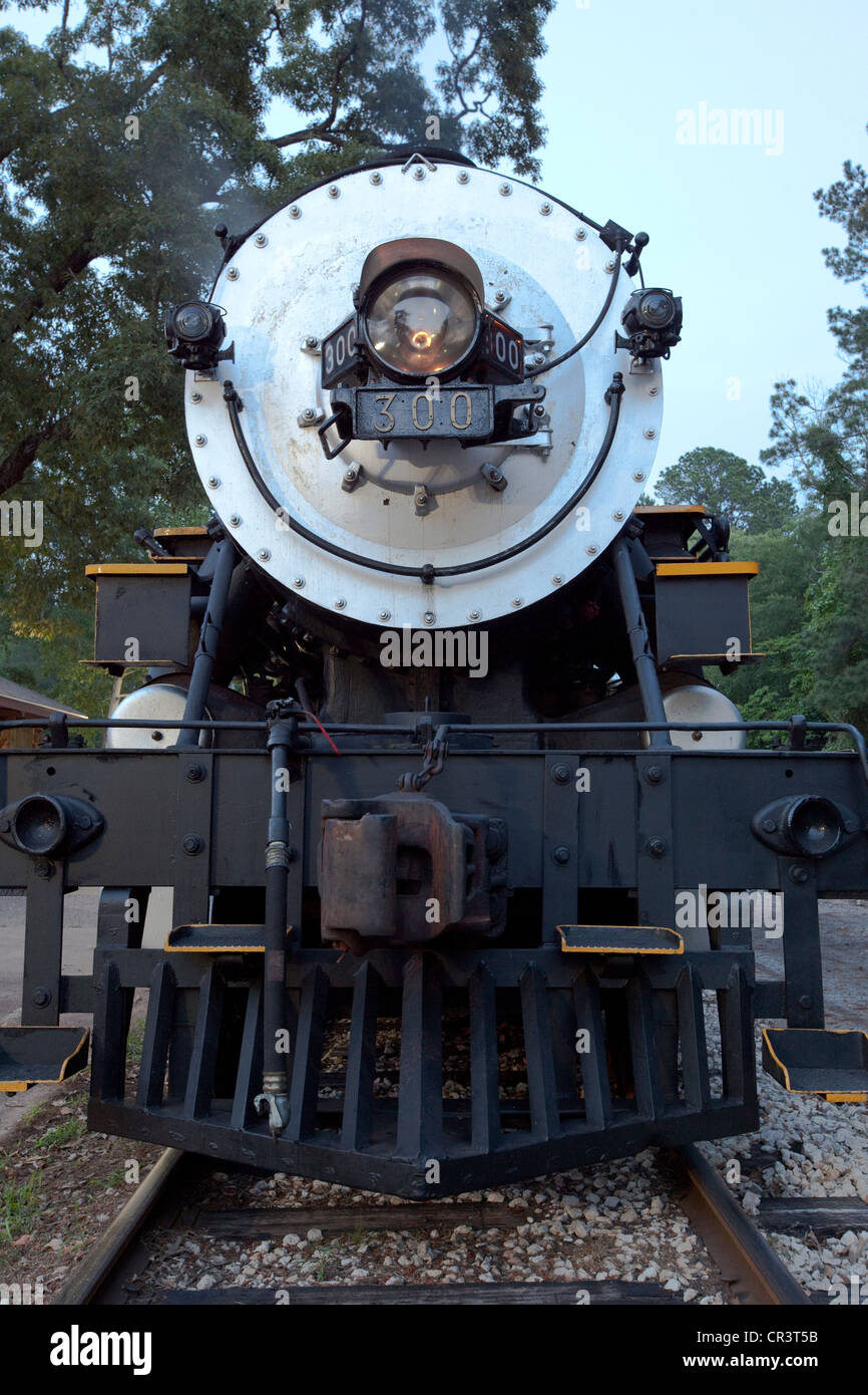 Locomotive à vapeur, Texas State Railroad, 1881, Rusk, Texas Banque D'Images