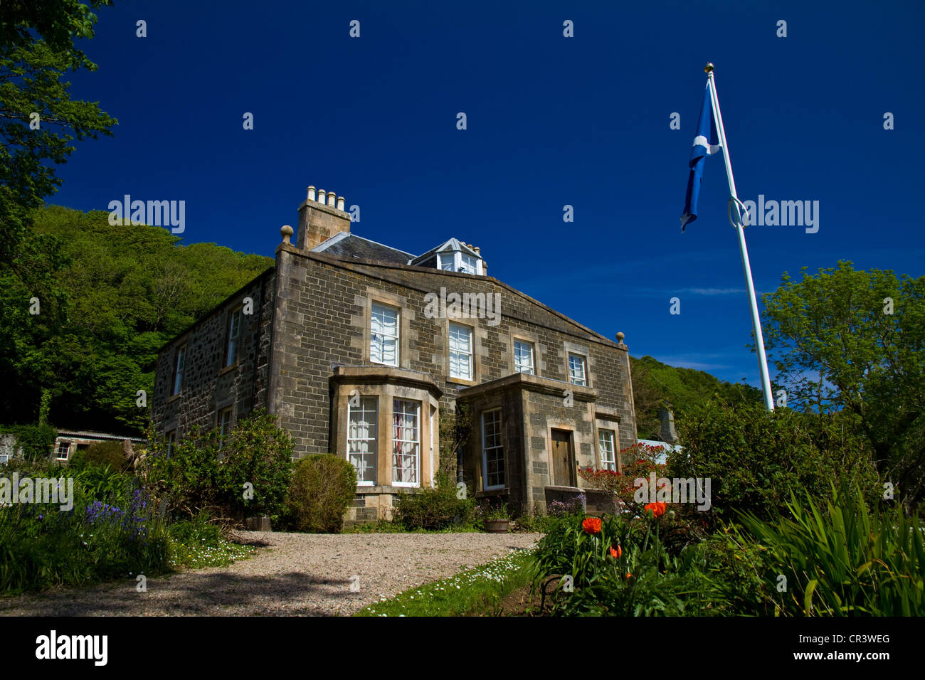 Canna House, ancienne résidence de John Lorne Campbell, maintenant dans le soin de l'ÉNT et une archive précieuse de la culture gaélique Banque D'Images