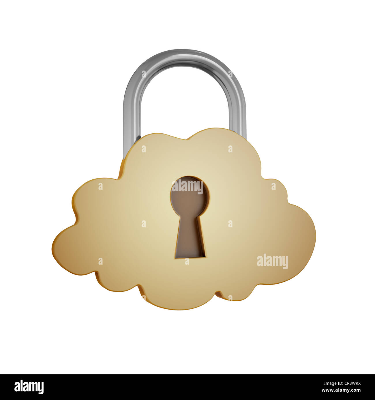 Cadenas en forme de nuage - cloud computing concept de sécurité Banque D'Images
