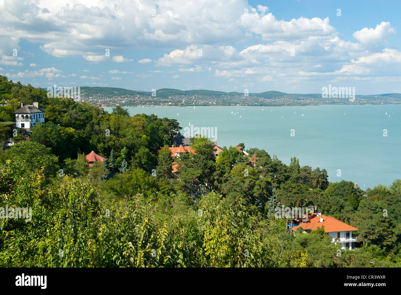 Sur le lac de Balaton Tihany en Hongrie. Banque D'Images
