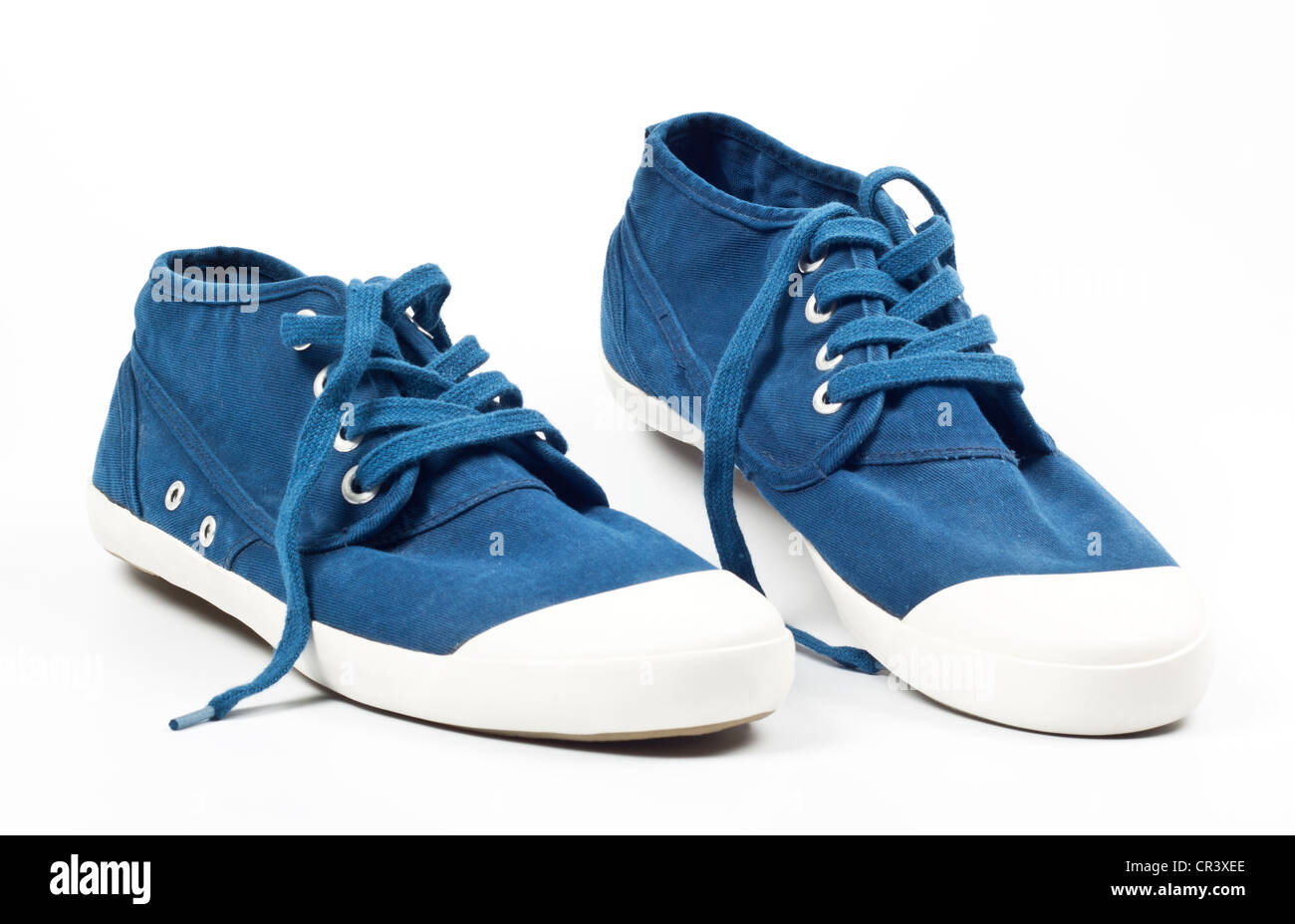 Nouvelle paire de chaussures bleu Banque D'Images