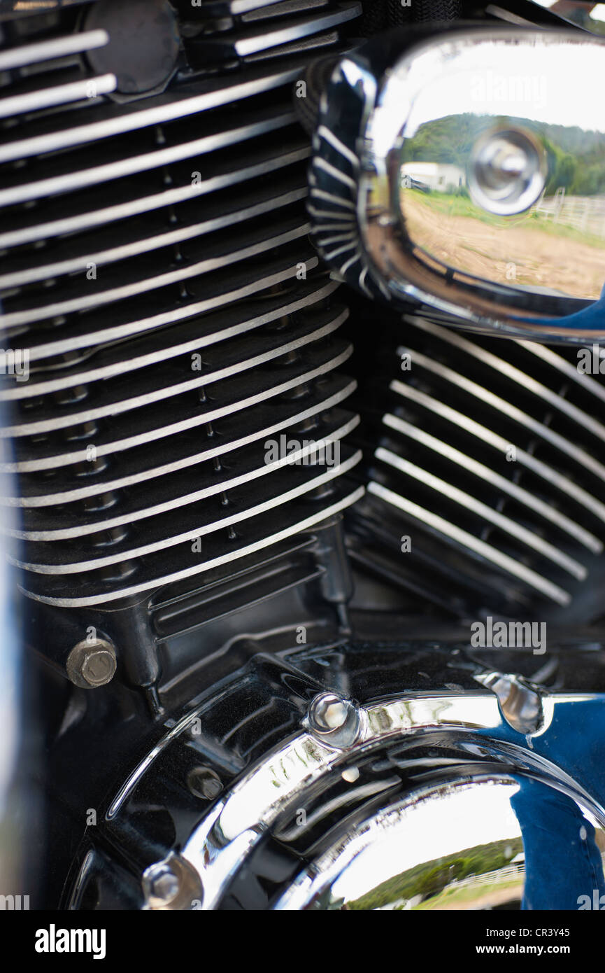 Close up de moteur de moto Banque D'Images