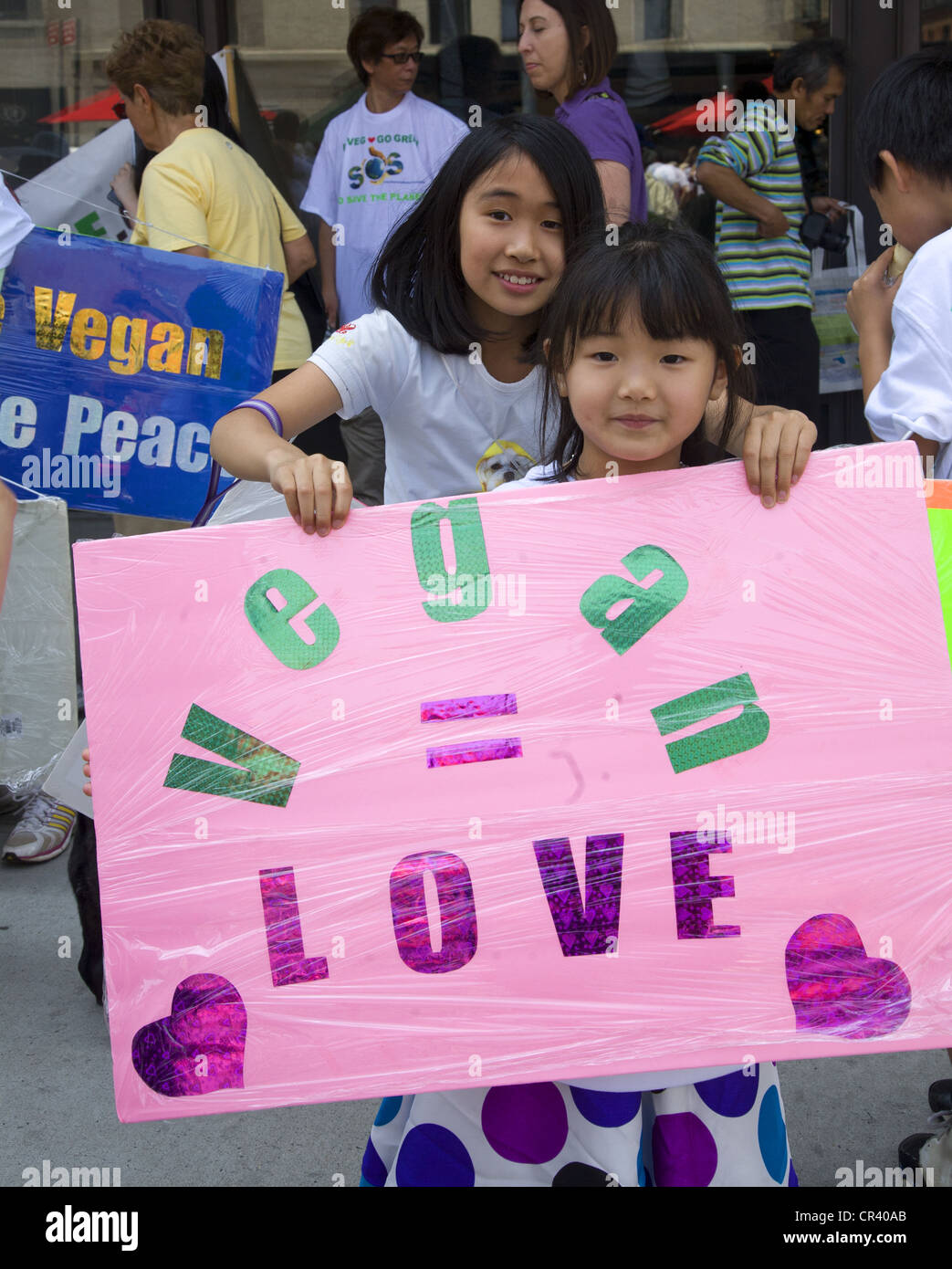 Veggie Pride Parade annuelle à Greenwich Village, New York City. Banque D'Images