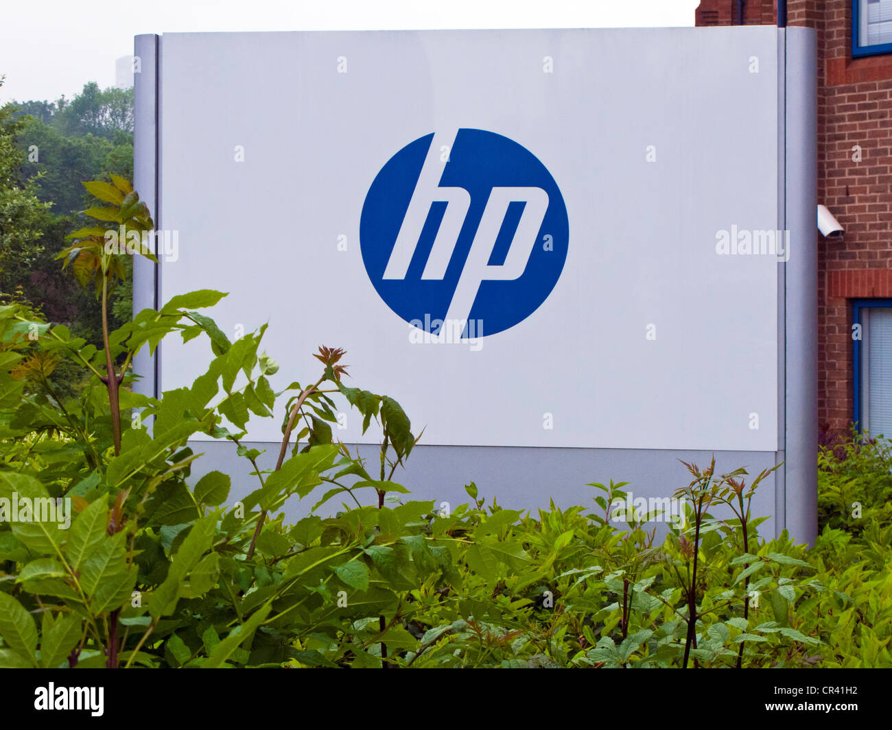 Hewlett Packard signer et logo Banque D'Images