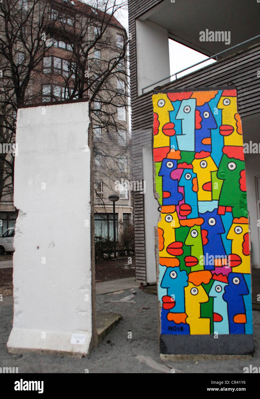 Sections du mur de Berlin à la Potsdamer Platz à Berlin, Allemagne Banque D'Images