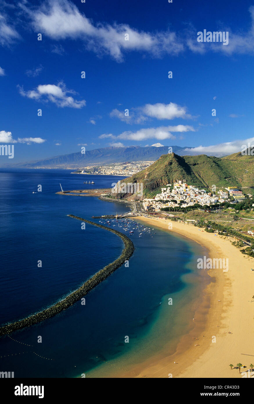 L'Espagne, Iles Canaries, Tenerife island, village de San Andres, Las Teresitas et ville de Santa Cruz de Tenerife dans le Banque D'Images