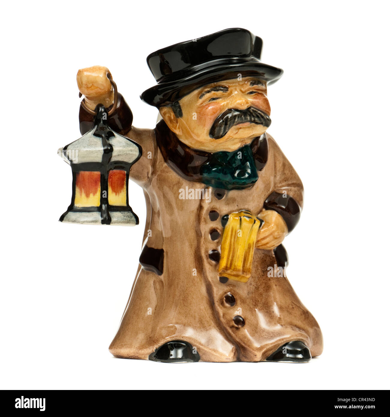 Nightwatchman 'caractère' Toby jug par Roy Kirkham Pottery (Staffordshire) Banque D'Images