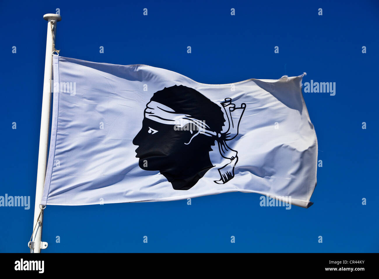 France, Corse du Sud, Corse d'un drapeau Banque D'Images