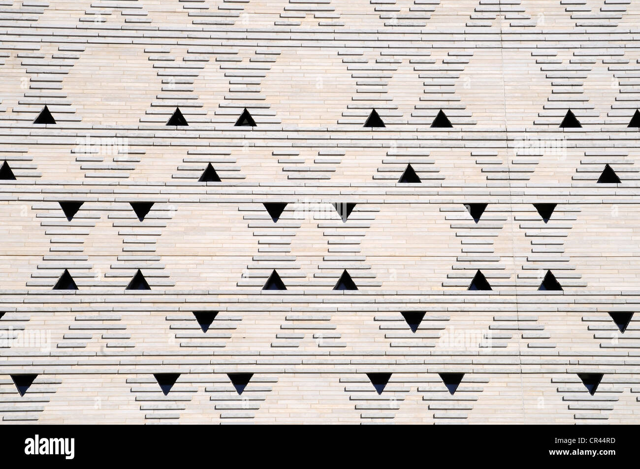 Des étoiles de David, façade de la nouvelle synagogue, Bochum, Rhénanie du Nord-Westphalie, région de la Ruhr, Allemagne, Europe Banque D'Images
