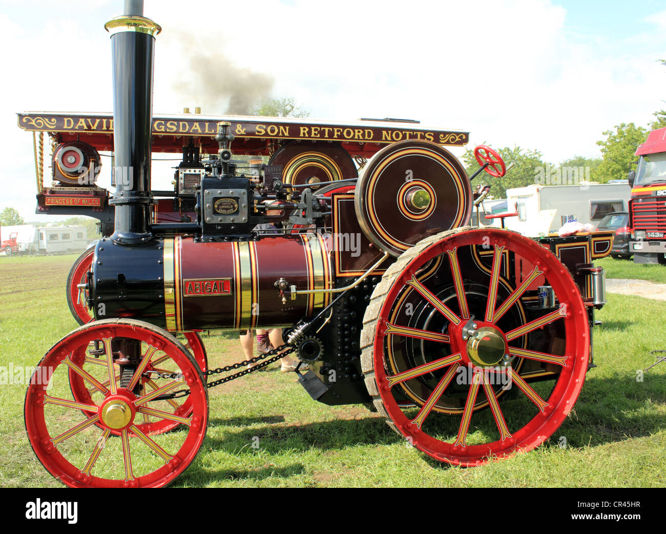 Moteur de traction à vapeur d'antan à un rallye Classic vintage Banque D'Images
