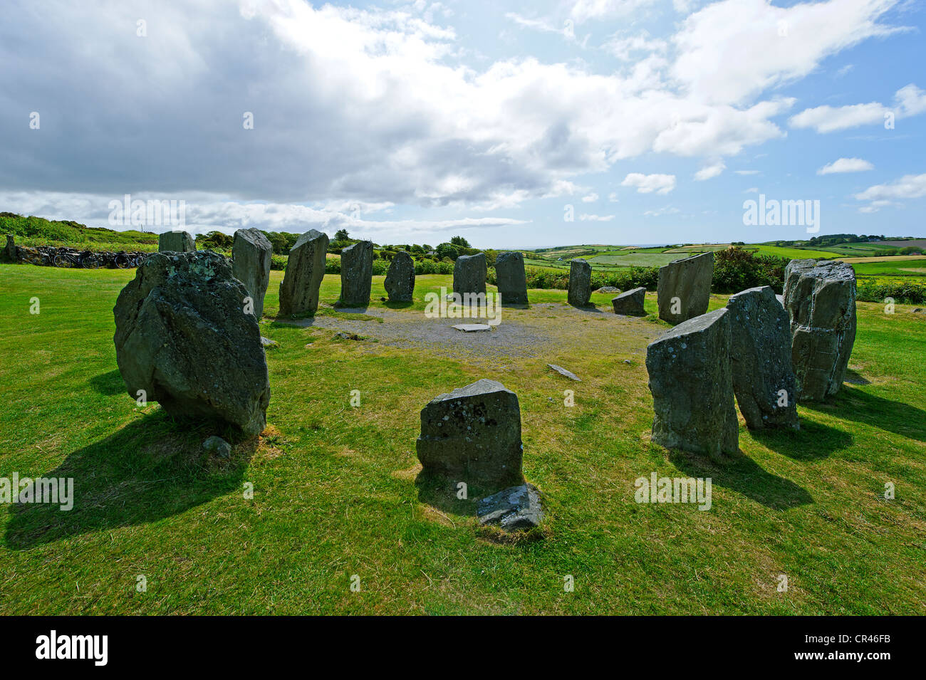 Cercle de pierres de Drombeg, près de Glandore, comté de Cork, Irlande, Europe Banque D'Images