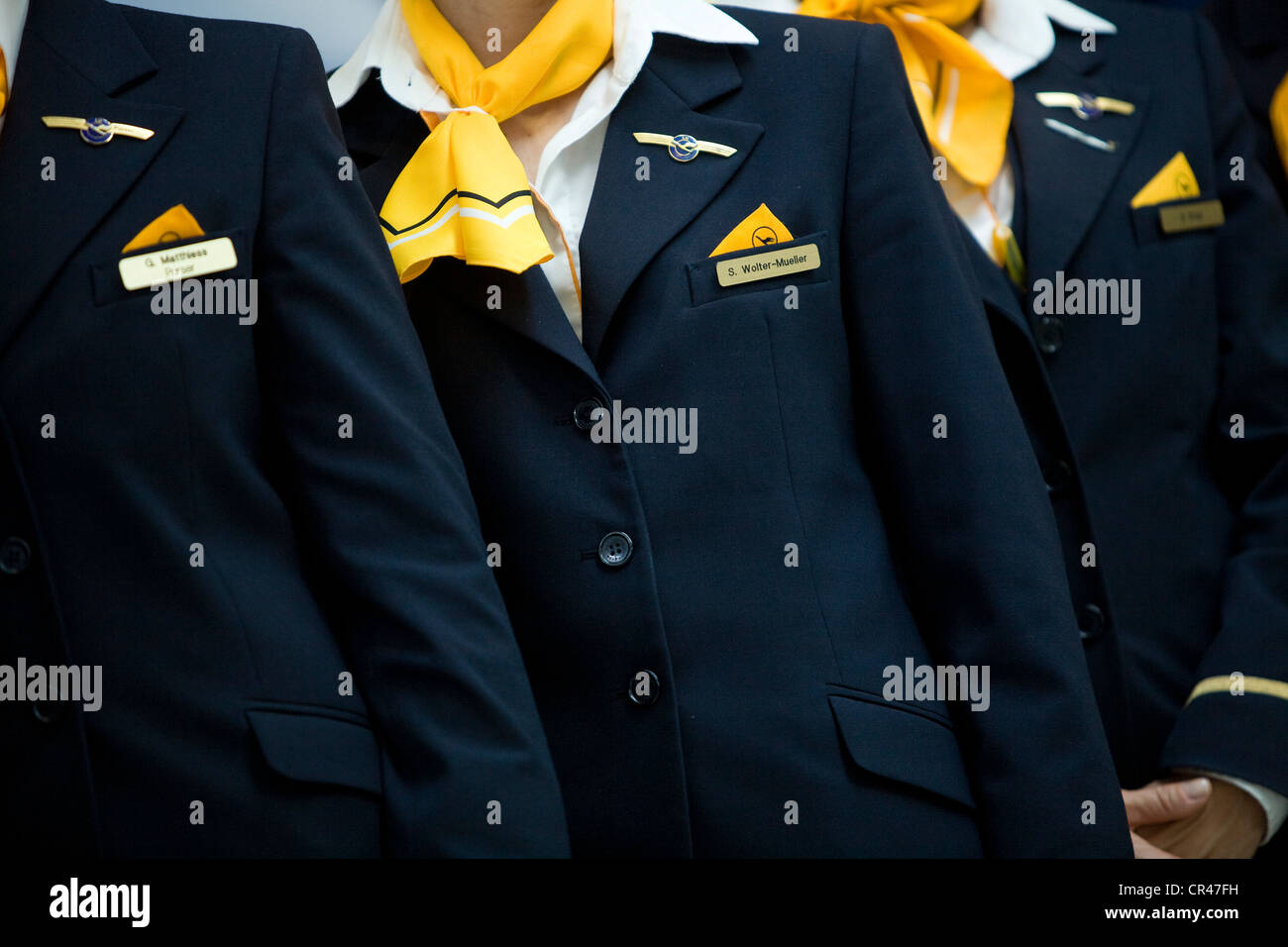 Lufthansa Airlines Flight Attendants. Banque D'Images