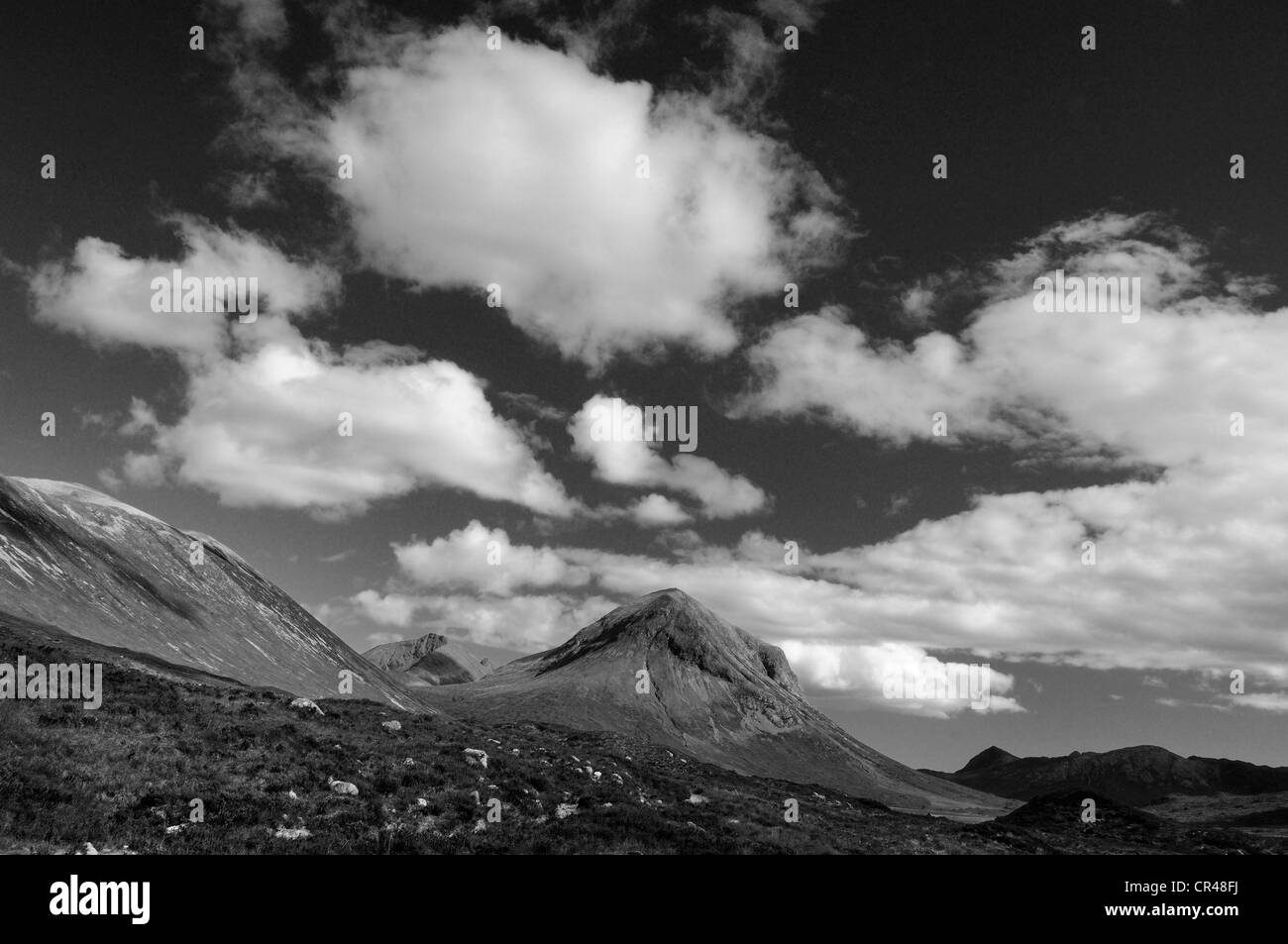 Ciel de Marsco spectaculaire et Glen Sligachan, île de Skye, Écosse, Hébrides intérieures Banque D'Images