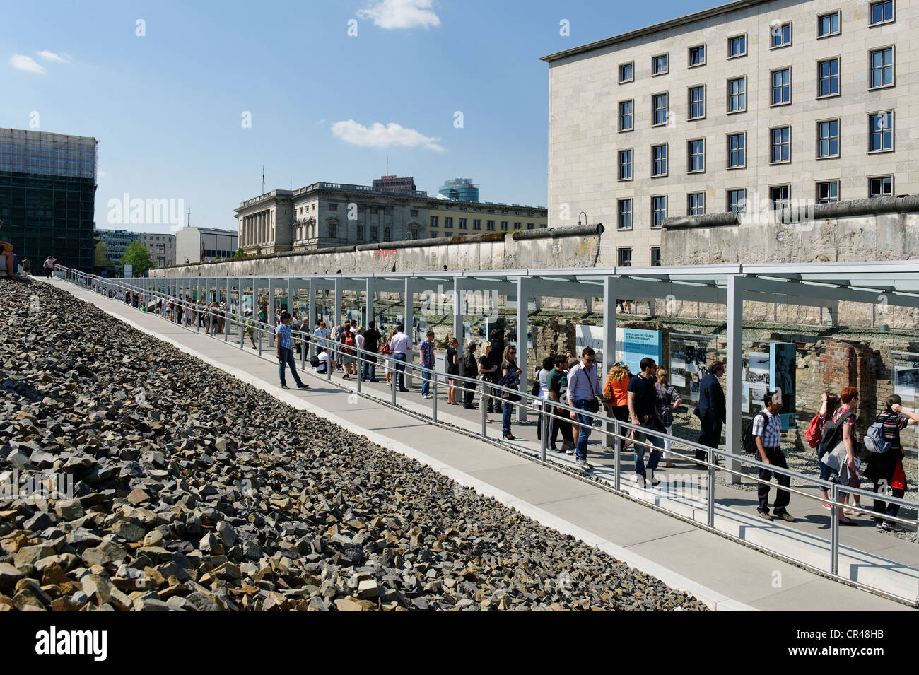 Mur de Berlin demeure et musée, centre de documentation, de la fondation Topographie de la terreur, un site historique, memorial Banque D'Images