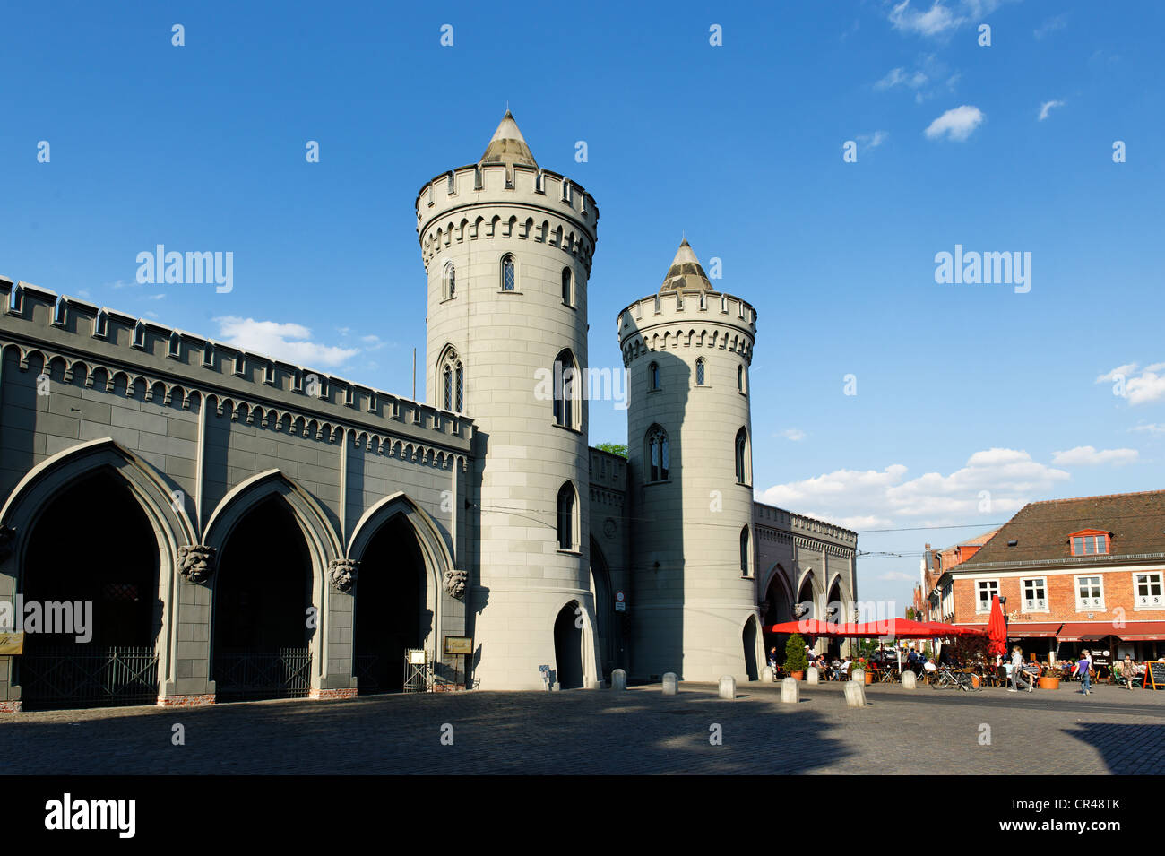 Nauener Tor, néo-gothique gate, à le quartier hollandais, Potsdam, Brandebourg, Allemagne, Europe Banque D'Images
