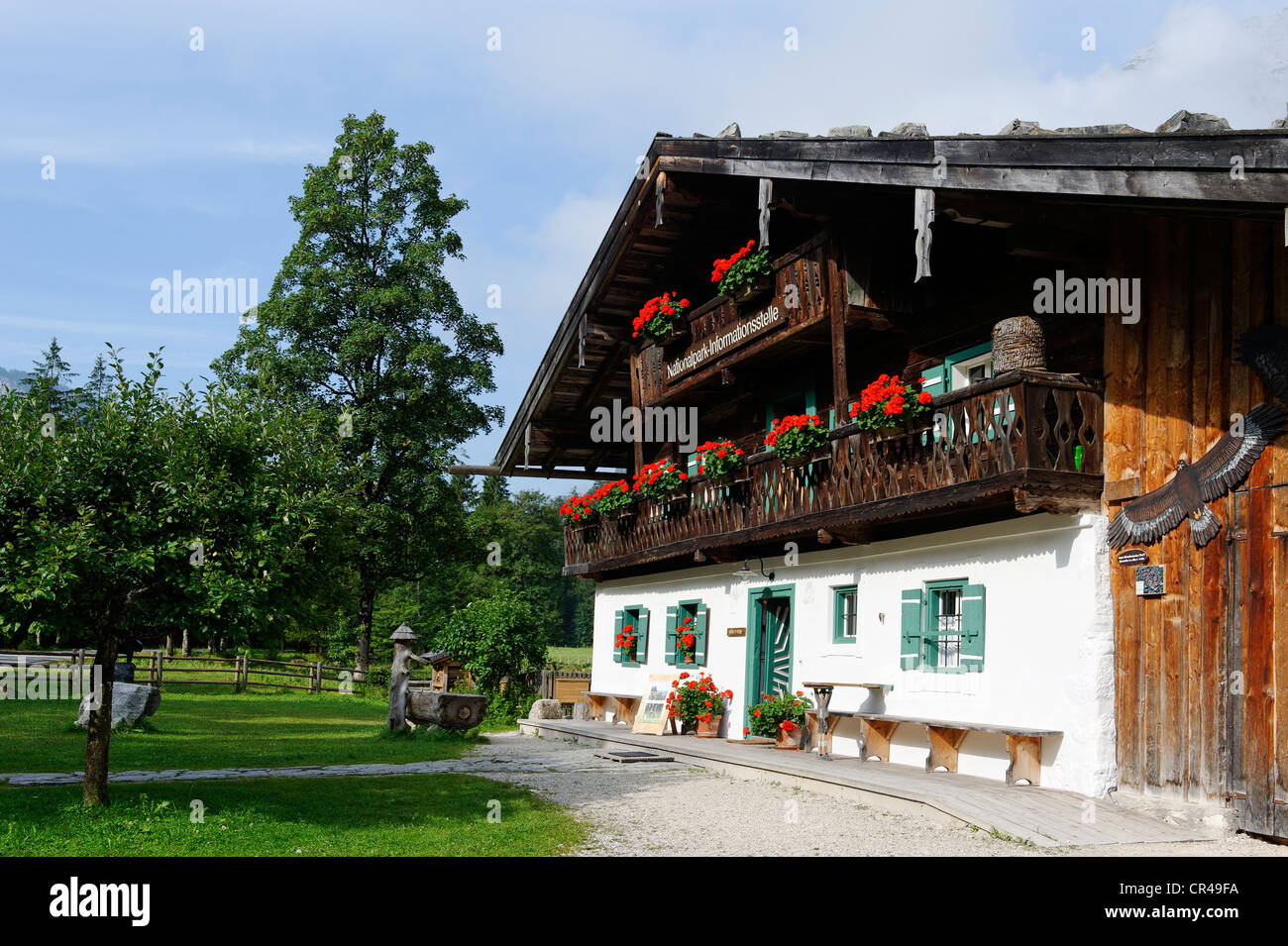 Ferme, Informationcenter de parc national de Berchtesgaden, Hintersee, Berchtesgaden, Upper Bavaria, Bavaria, Germany, Europe Banque D'Images