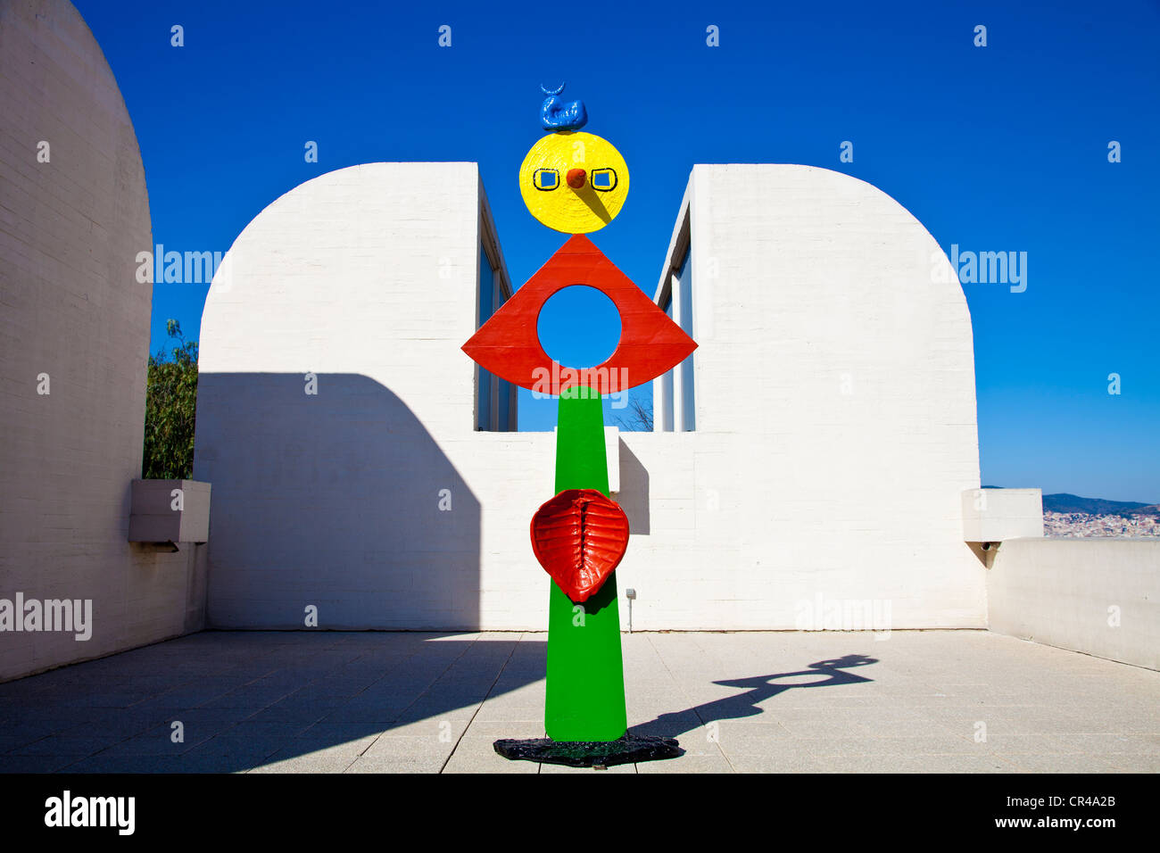 Fundacio Joan Miro Foundation, Montjuïc, Barcelone, Catalogne, Espagne, Europe Banque D'Images