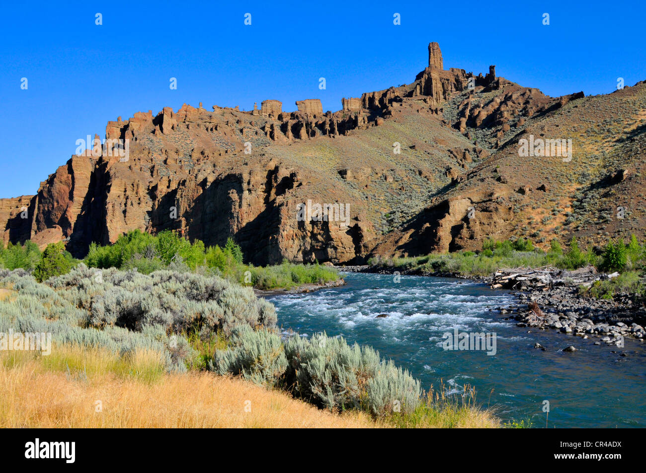 Buffalo Bill Reservoir Forêt nationale de Shoshone Parc National de Yellowstone au Wyoming Banque D'Images