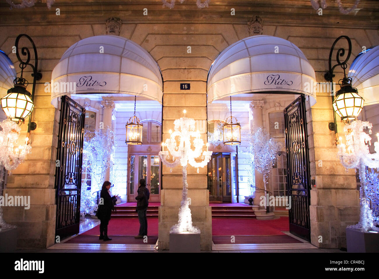 France, Paris, l'Hôtel Ritz situé sur la Place Vendôme Banque D'Images