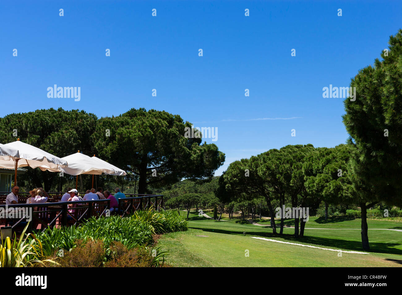 Clubhouse sur le parcours sud près de Vilar do Golf, Quinta do Lago, Algarve, Portugal Banque D'Images