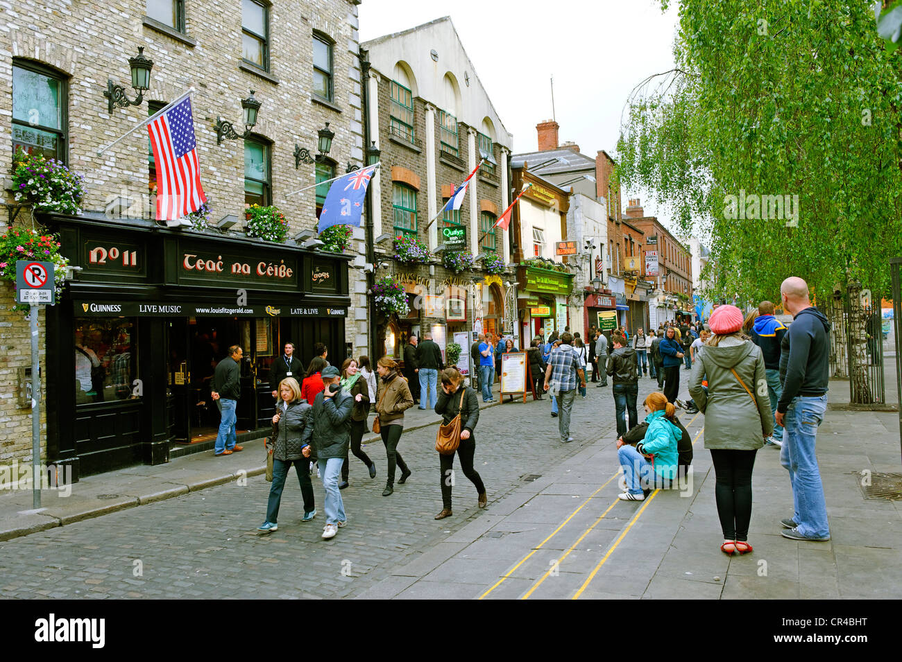 La vie de la rue, ruelle de la Couronne, Dublin, République d'Irlande, Europe Banque D'Images
